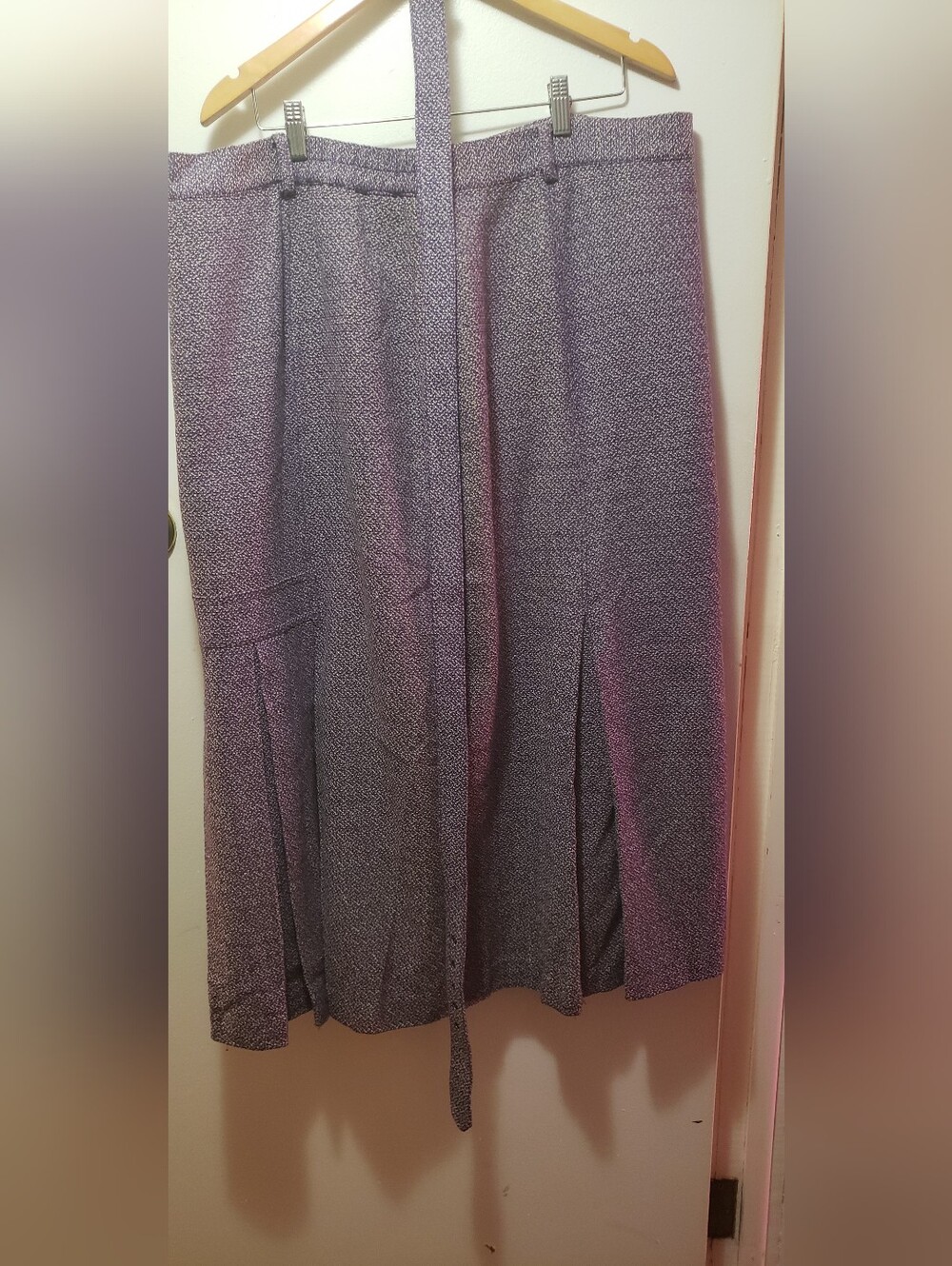 Together Purple Printed Maxi Skirt With Pleats.